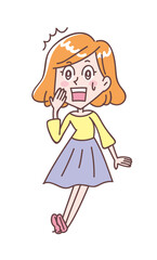 驚愕の事実に驚いている若い女性