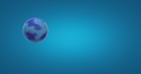 world in blue space 3d illustration