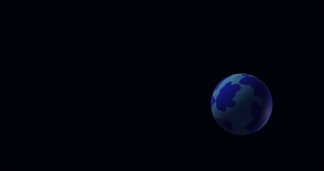 world in space dark night black 3d illustration