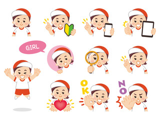 体操服の女子　ジェスチャー　運動会　スポーツ　運動　健康