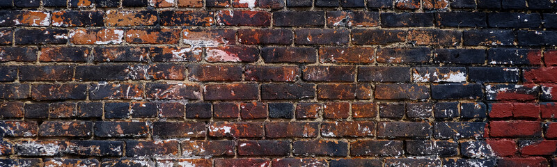 Grungy brick wall background for web banner use.