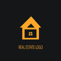 minimal real estate logo design. vector.