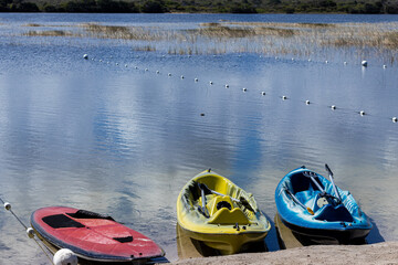 Lago do Tambaquis com esporte de caíque. 