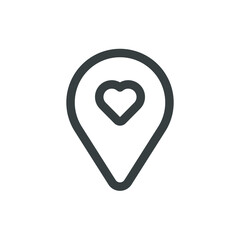 Map pointer with Heart