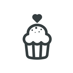 Cupcake with Heart