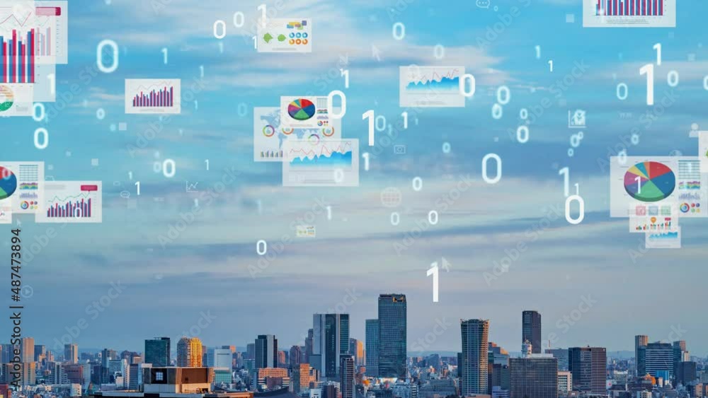 Poster electronic document concept. electronic application. paperless work. digital transformation.