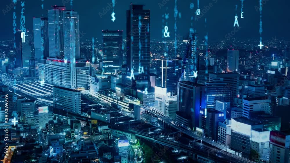 Poster modern city and communication network concept. iot (internet of things). smart city. digital transfo