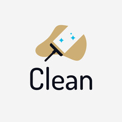 Simple Wiper Wipe Dirt to Clean House Keeping Logo Design Ideas