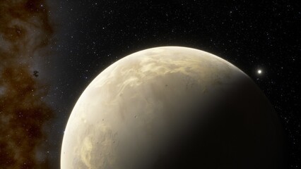 View of planet earth from space, detailed planet surface, science fiction wallpaper, cosmic landscape 3D render	