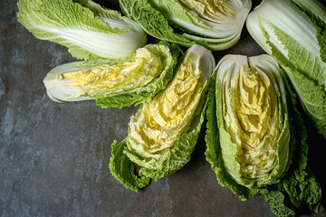 Napa cabbage or Chinese cabbage
