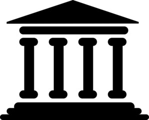  Bank building sign icons, vector illustration. Flat design style.eps