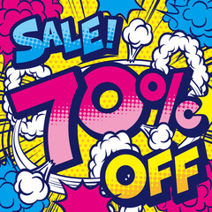 70%割引POP素材