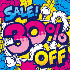 30%割引POP素材