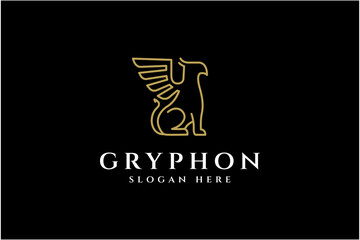 gryphon luxury line art business consulting corporate logo design