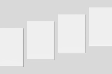 Fototapeta premium Blank paper for mockup. 3D Render.