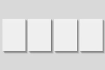 Stack blank paper for mockup. 3D Render.