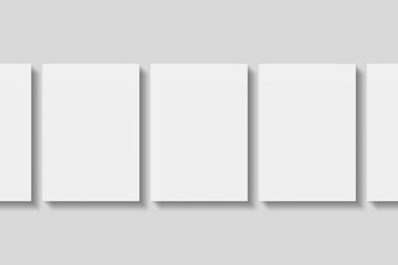 Stack blank paper for mockup. 3D Render.