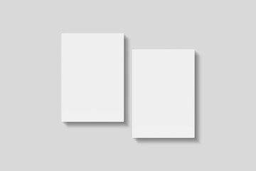 Fototapeta premium Stack blank paper for mockup. 3D Render.