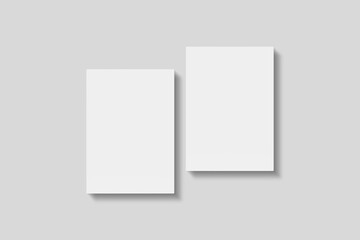 Stack blank paper for mockup. 3D Render.