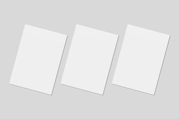 Fototapeta premium Blank paper for mockup. 3D Render.