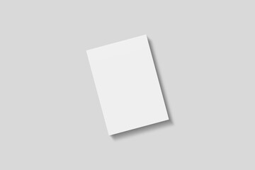 Stack blank paper for mockup. 3D Render.
