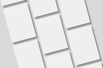 Obraz premium Stack blank paper for mockup. 3D Render.