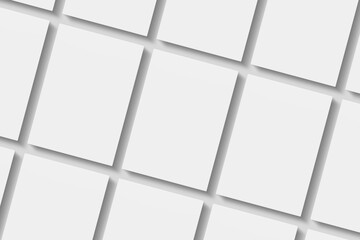 Obraz premium Stack blank paper for mockup. 3D Render.