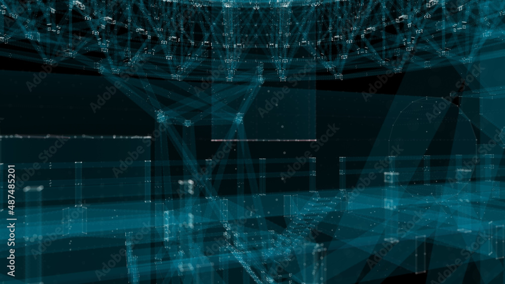 Poster abstract technology particles mesh background