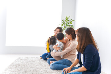 お母さんと子どもたち・仲良し