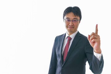 指をさすビジネスマン