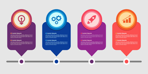timeline or milestone design template for infographics