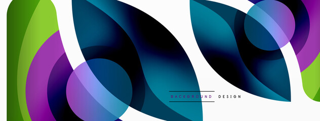 Creative geometric wallpaper. Minimal abstract background. Circle wave and round shapes composition vector illustration for wallpaper banner background or landing page