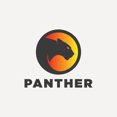 jaguar panther head logo design vector © ellistya