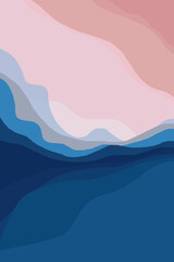 Abstract background of freeform line of blue and pink.