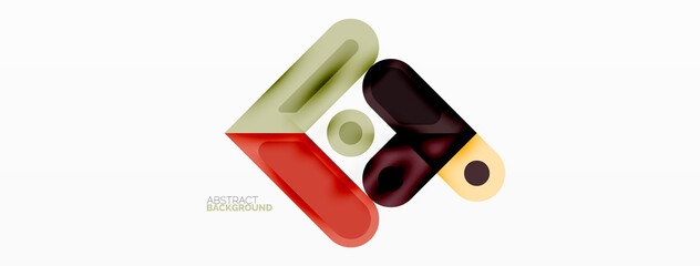 Square and circle minimal abstract background. Vector illustration for wallpaper banner background