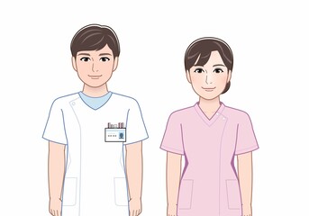 医療従事者の男女