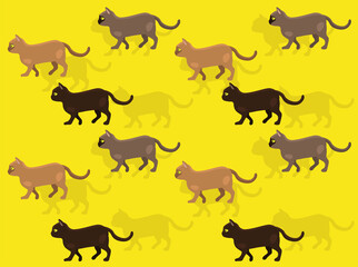Cat Bombay Brown Black Seamless Wallpaper Background