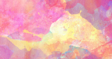 Fototapeta na wymiar watercolor background texture with watercolor splashes and space,Colorful cloudy bright painted watercolor background with watercolor effect,colorful watercolor background with various light colors.