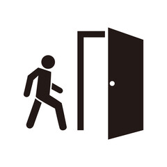 exit icon vector symbol illustration 