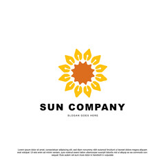 Sun Logo Vector Template design