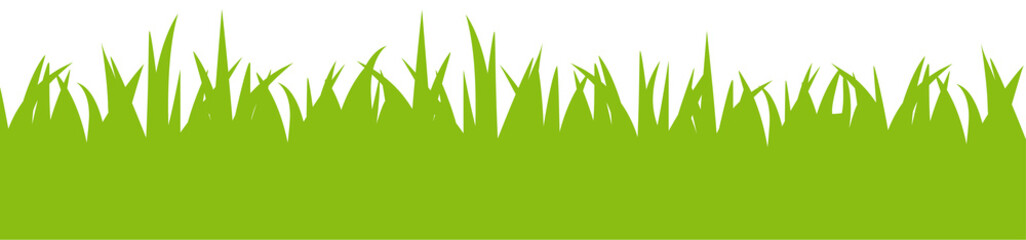 Panoramic seamless grass silhouette