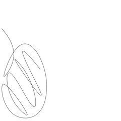 Easter egg line draw vector illustration