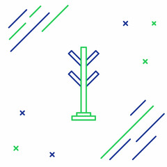 Line Coat stand icon isolated on white background. Colorful outline concept. Vector