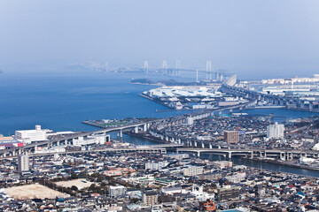 瀬戸大橋と宇多津・坂出の街