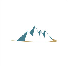 mountains and adventure in nature logo illustration
