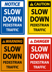 Pedestrian Traffic Sign On White Background