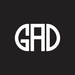 GAO letter logo design on black background. GAO creative initials letter logo concept. GAO letter design.
