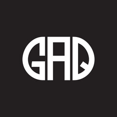 GAQ letter logo design on black background. GAQ creative initials letter logo concept. GAQ letter design.