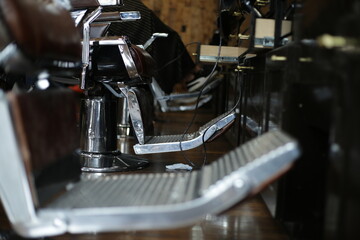 barber chairs in a barbershop
