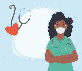 Obraz premium afro female professional doctor